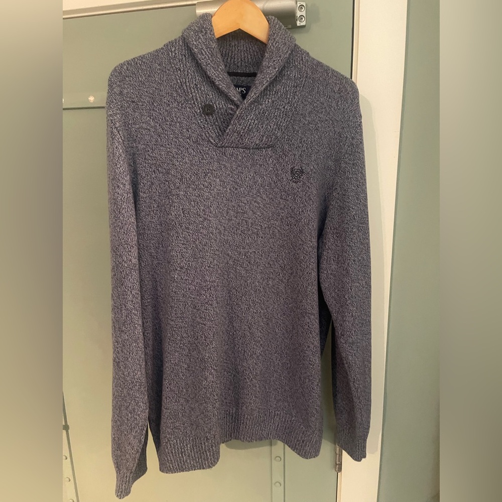 Chaps Polo Ralph Lauren Men's Blue Charcoal Turtleneck Sweater